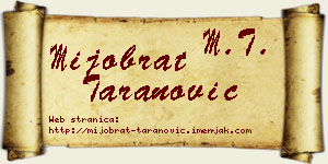 Mijobrat Taranović vizit kartica